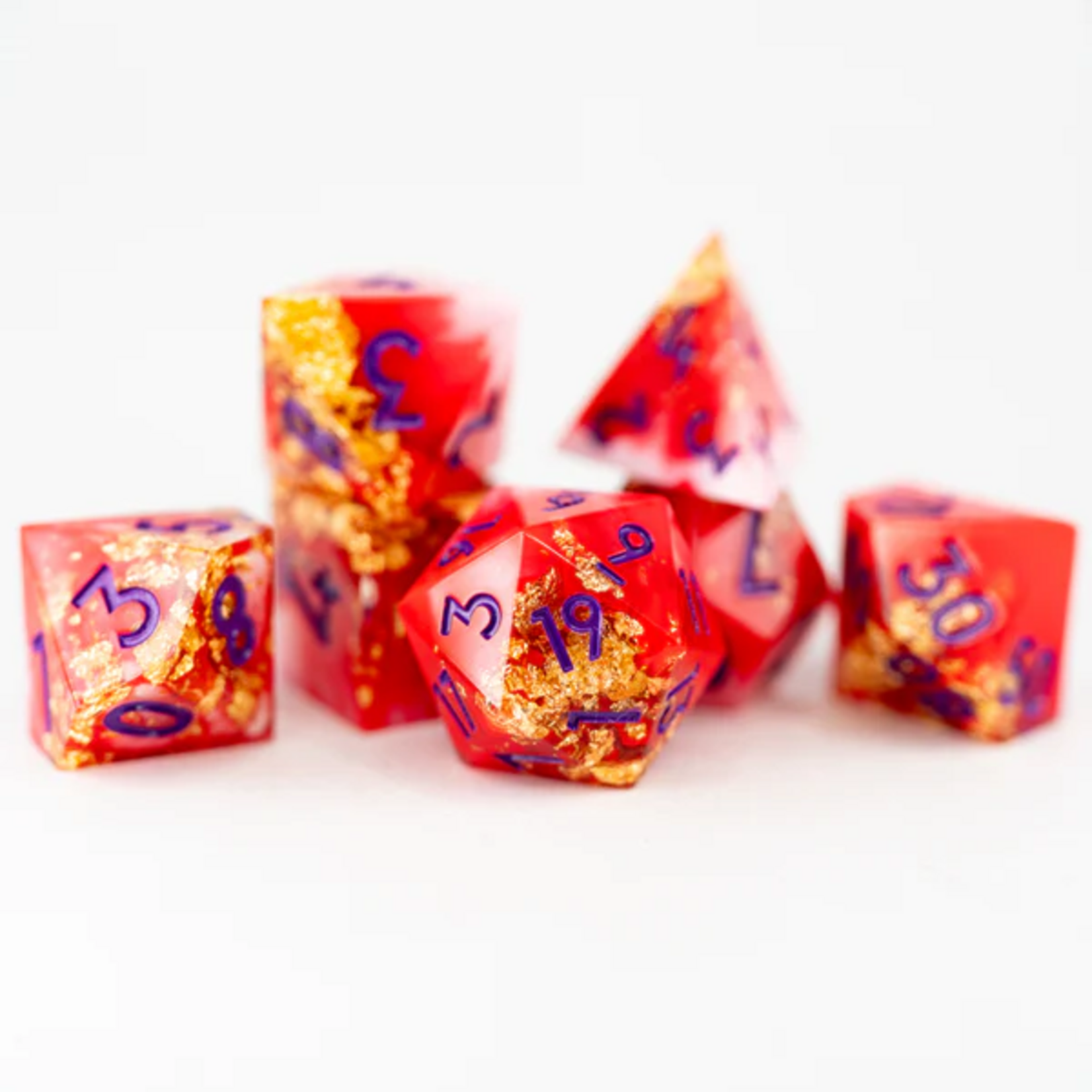 Ember Glow Ember Glow Sharp Edge High Sun Festival Polyhedral 7 die set