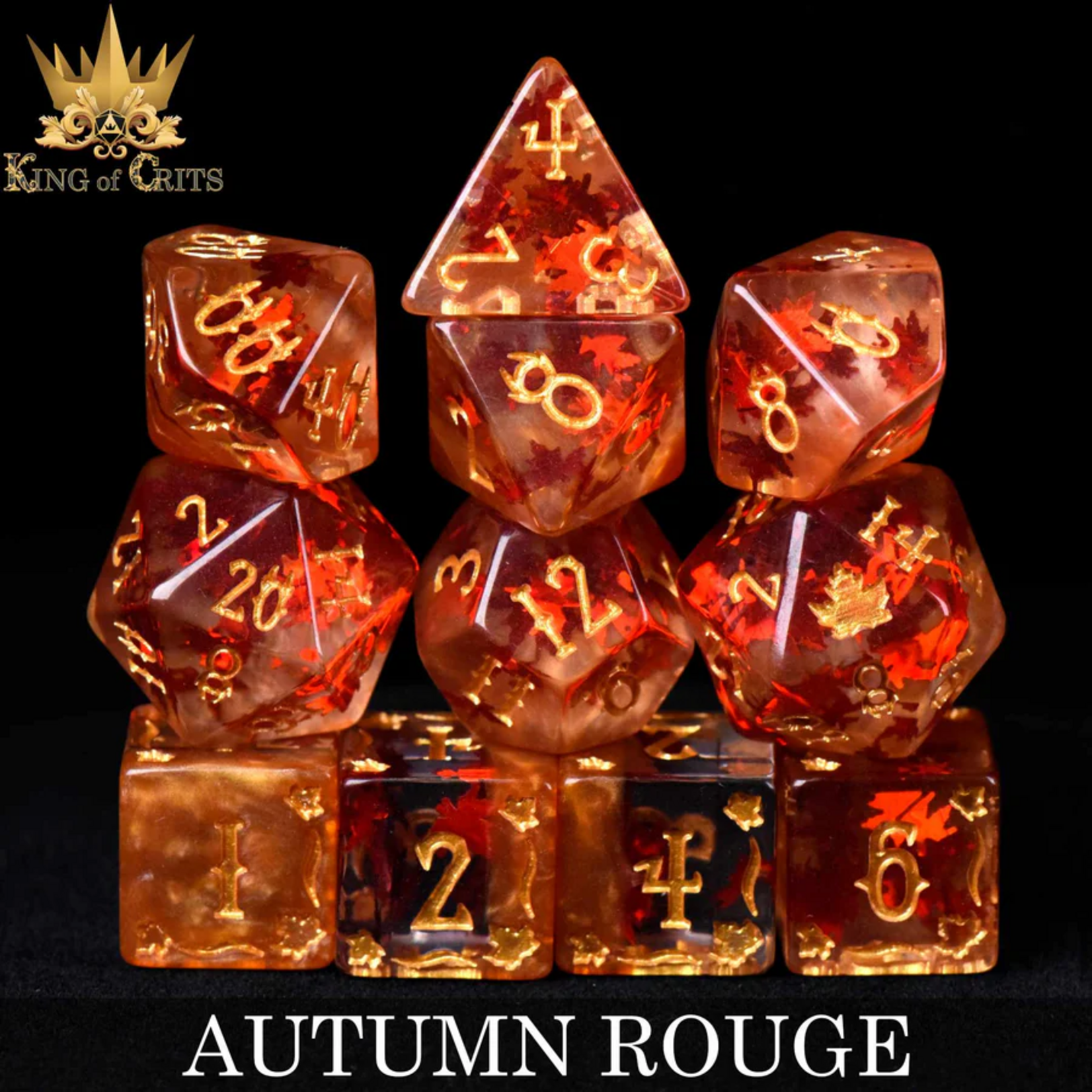 DND Dice DND Dice Autumn Rouge Polyhedral 11 die set