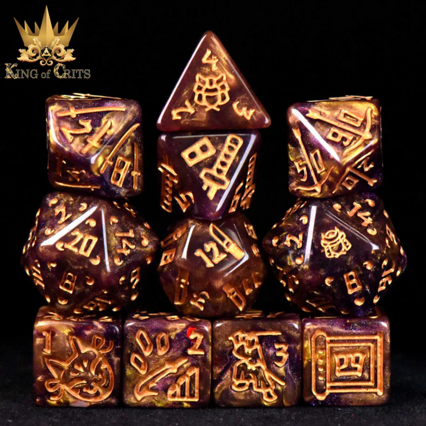 DND Dice DND Dice Samurai Soul Polyhedral 11 die set