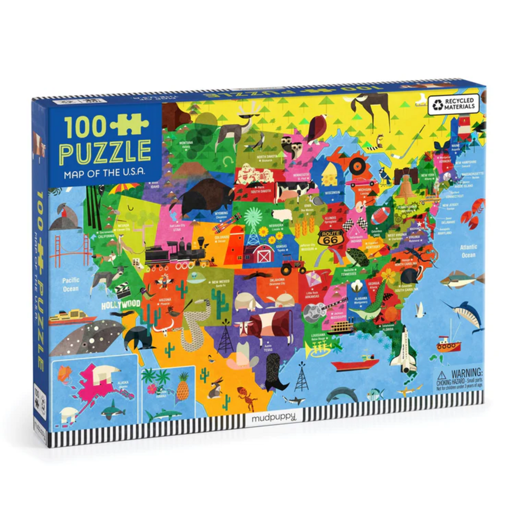 Mudpuppy 100 pc Puzzle Map of the USA