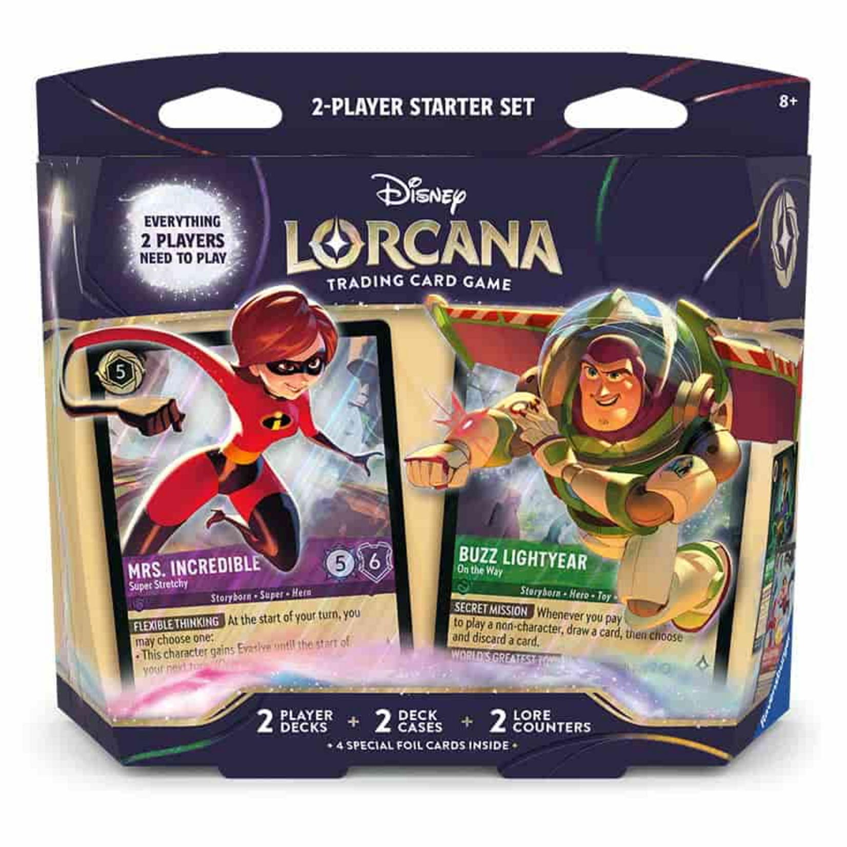 Ravensburger Disney Lorcana 2-Player Deck Elastigirl and Buzz Lightyear PACK