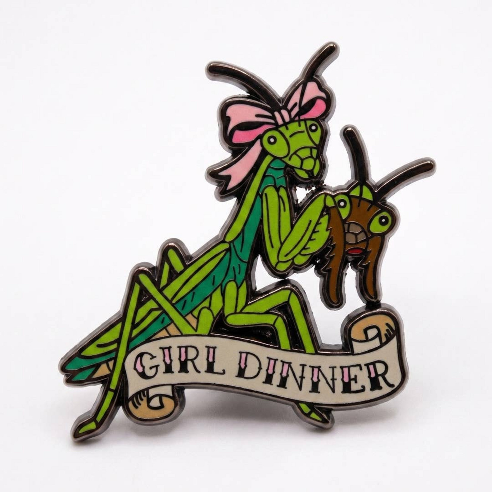 Strike Gently Co Girl Dinner Mantis Enamel Pin