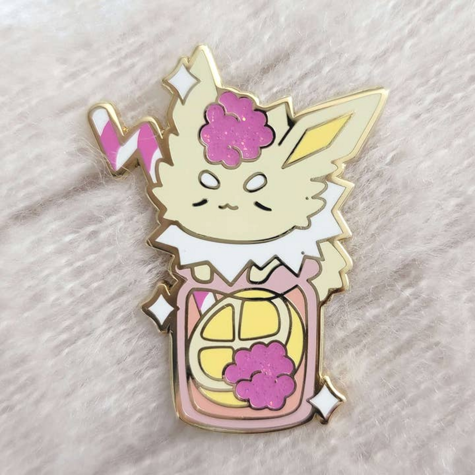 Xhilyn Raspberry Lemonade Jolteon Eevee Enamel Pin