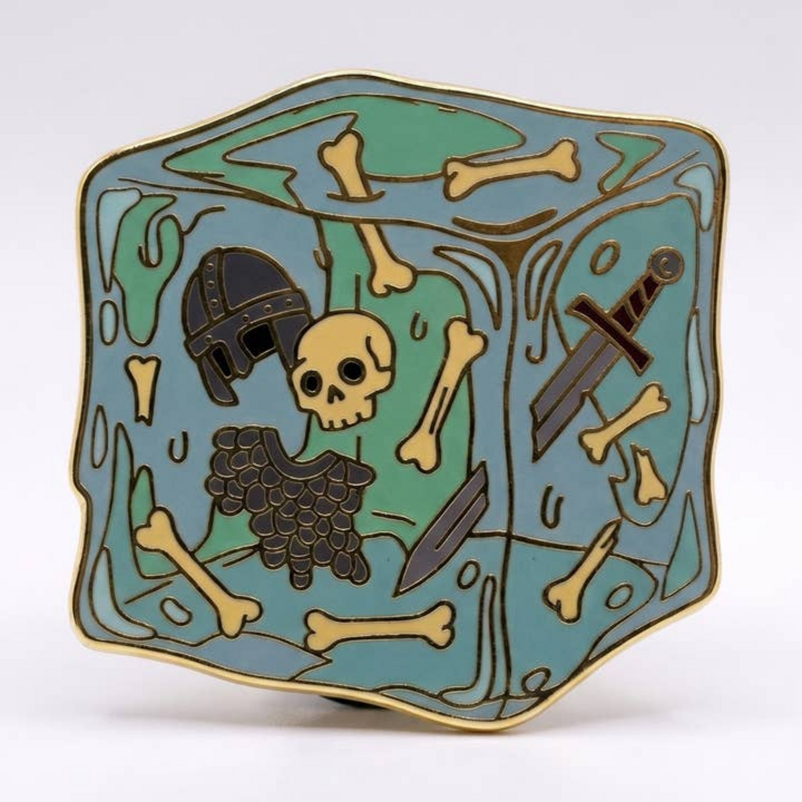 Strike Gently Co Gelatinous Cube Enamel Pin
