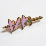 Strike Gently Co Pierced Hearts Enamel Pin