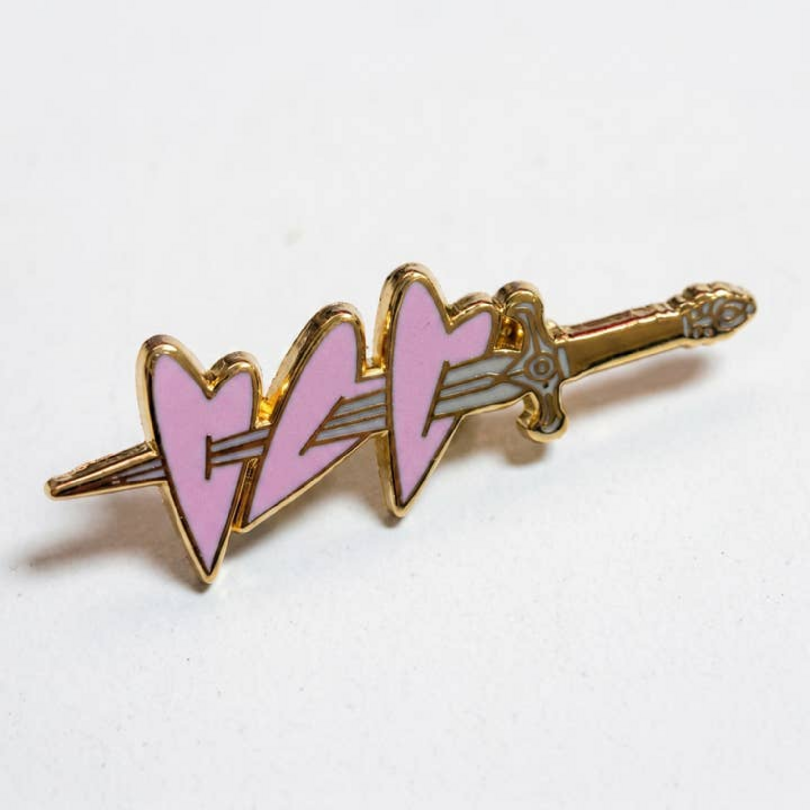 Strike Gently Co Pierced Hearts Enamel Pin
