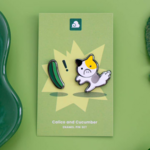 Thousand Skies Calico and Cucumber Enamel Pin Set
