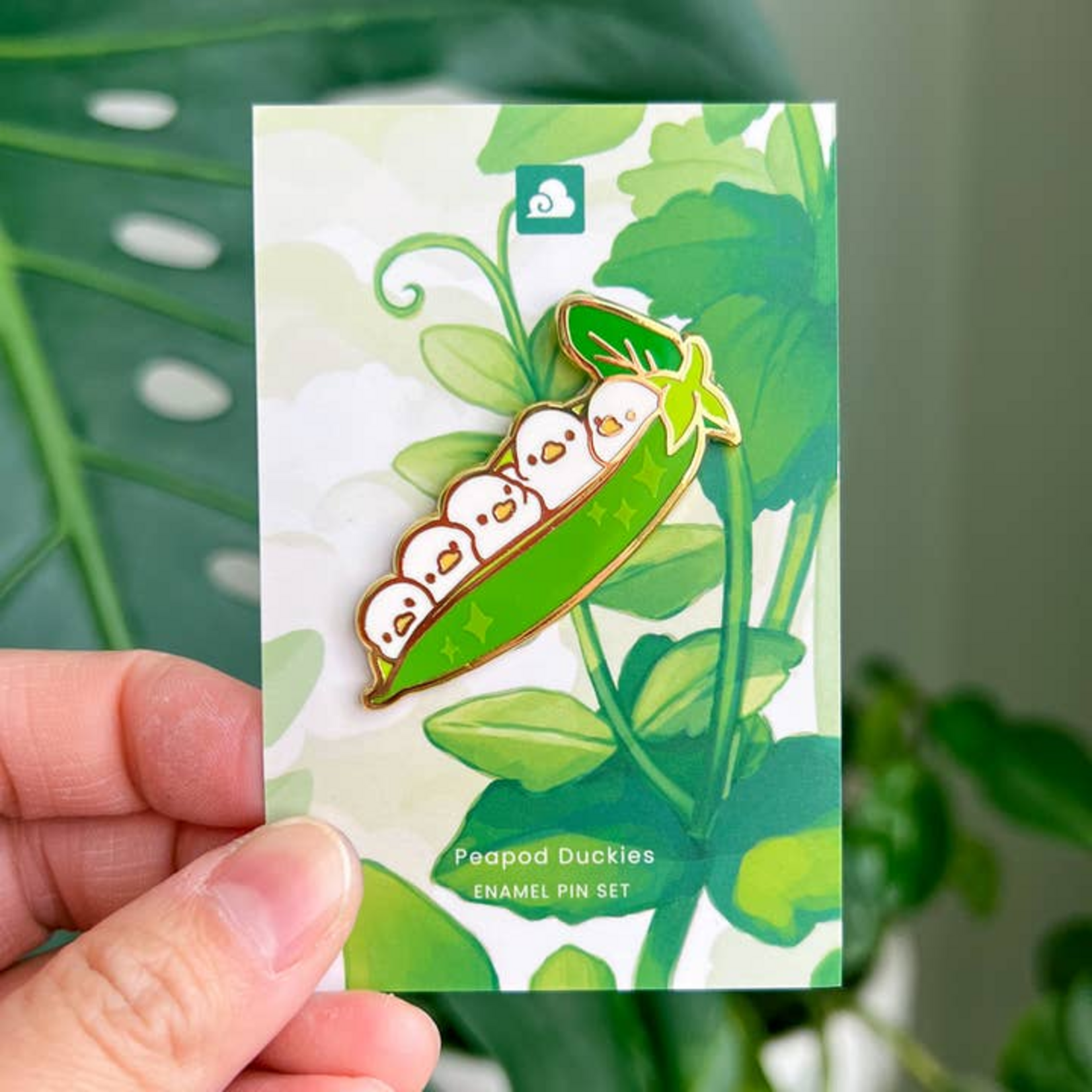 Thousand Skies Green Peapod Duckie Enamel Pin