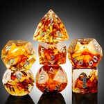 Dice Habit Dice Habit Faceted Sharp Edge Bourbon Polyhedral 7 die set