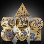 Dice Habit Dice Habit Dragon Runic Metal and Enamel Polyhedral 7 die set