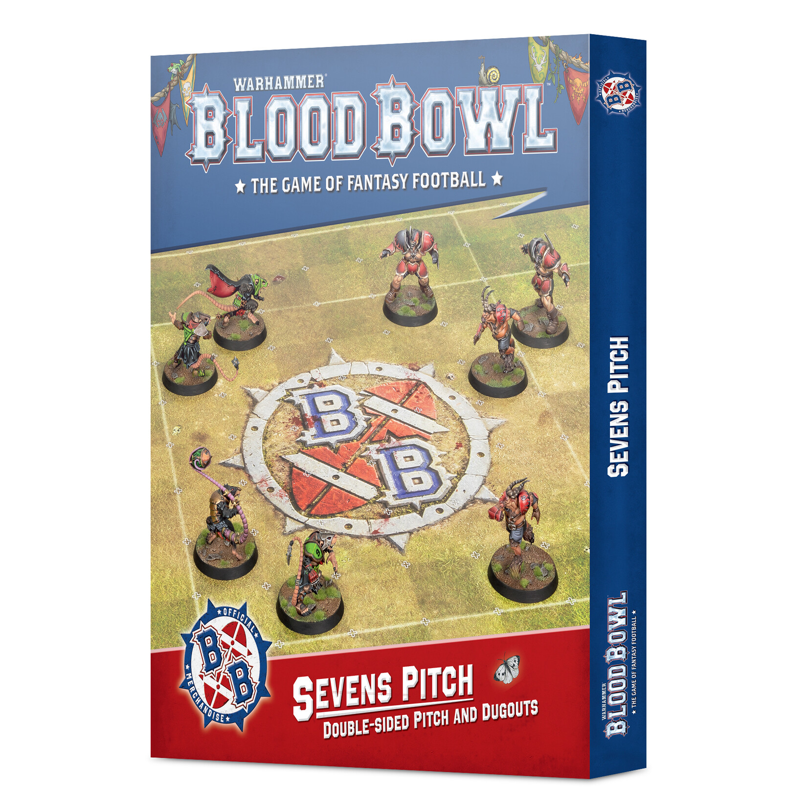 Games Workshop Blood Bowl Sevens Double Sided Pitch and Dugouts