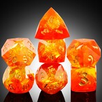 Dice Habit Dice Habit Faceted Sharp Edge Ignite Polyhedral 7 die set