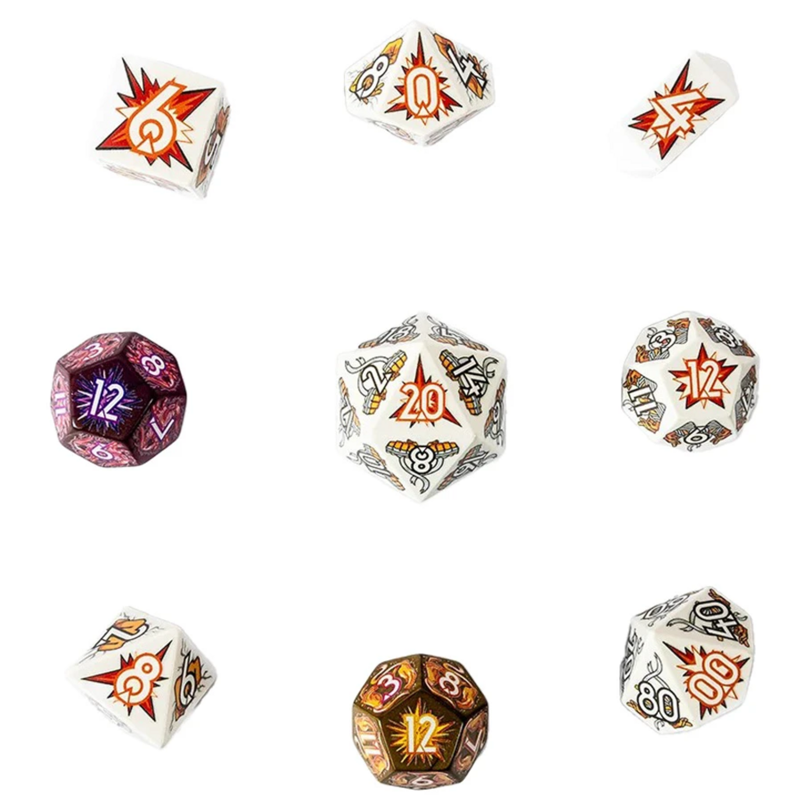 Botch Inc Daggerheart Brawler Polyhedral 9 die set