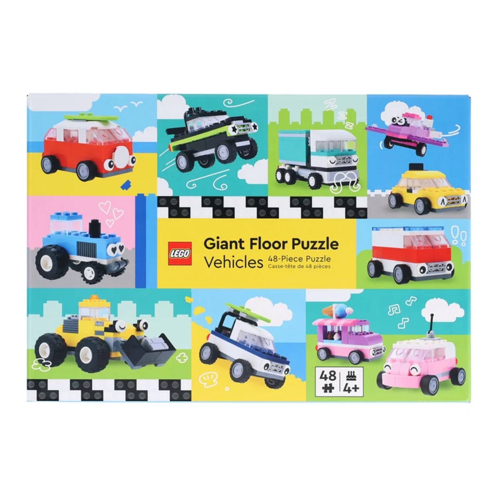 Chronicle Books 48-Piece Giant Floor Puzzle LEGO Vehicles