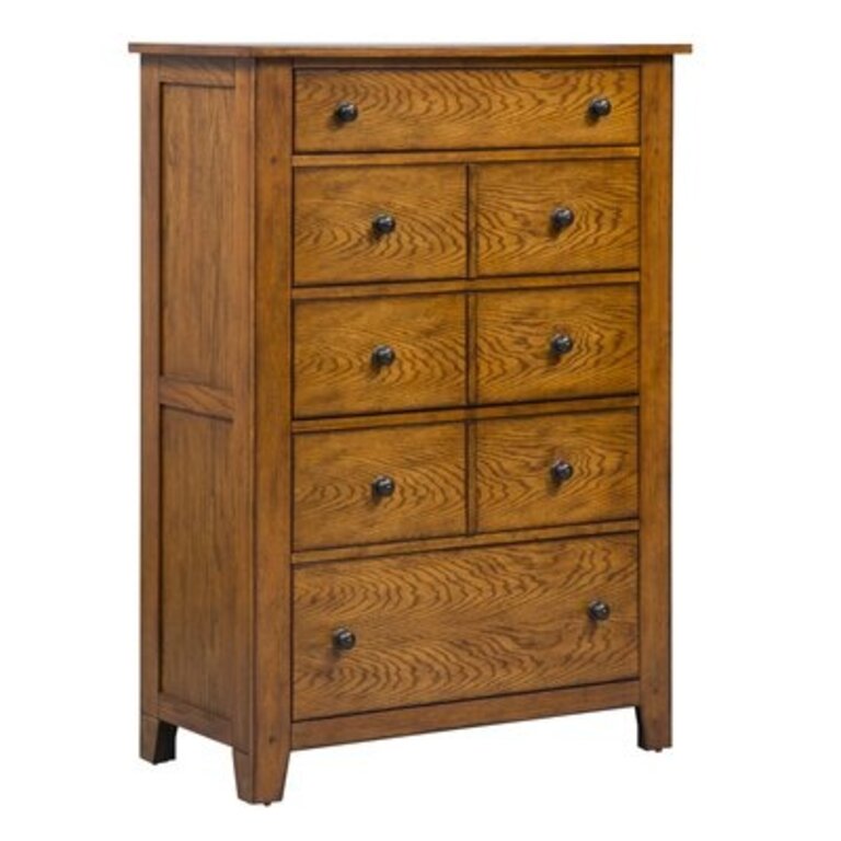 Oconee Cabin 5 Drawer Chest Color: Light Brown