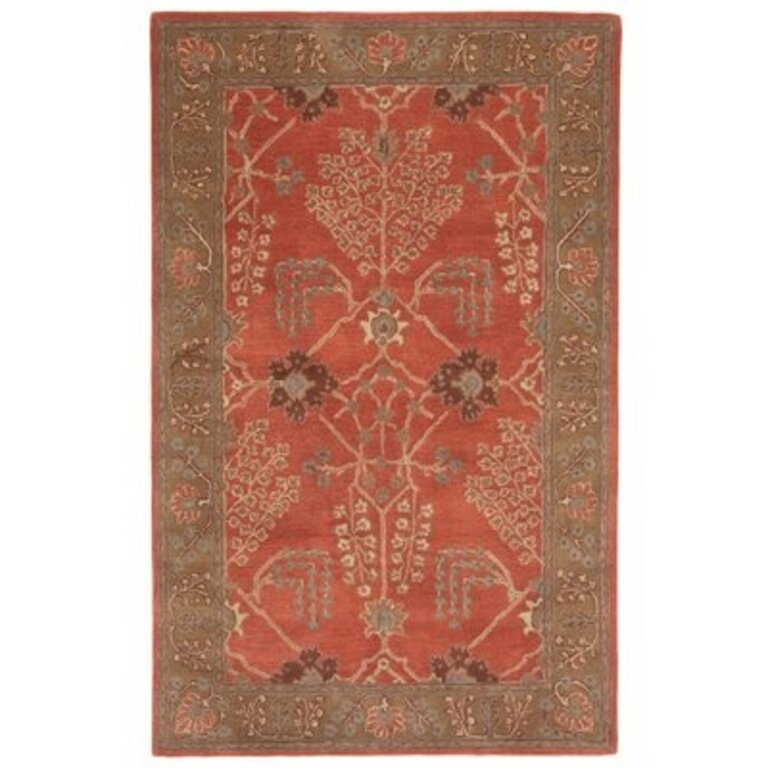 One-of-a-Kind Bernon Hand-Knotted New Age 9' x 12' Wool Area Rug in Orange