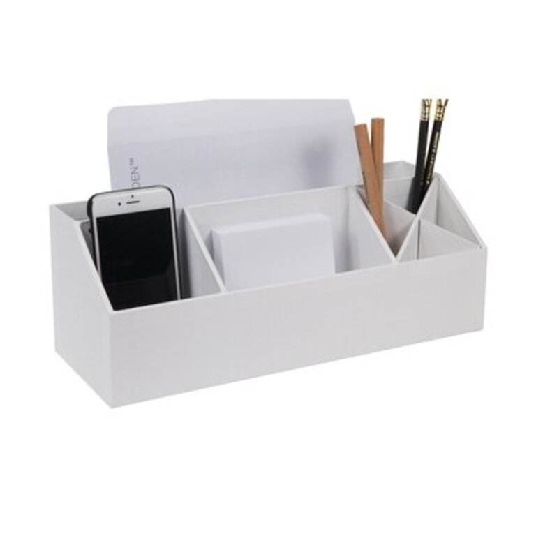 Elisa Desk Supplies Organizer Color: White