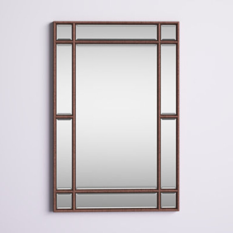 Ryan Modern & Contemporary Beveled Accent Mirror Size: 30" H x 20" W, Finish: Bronze