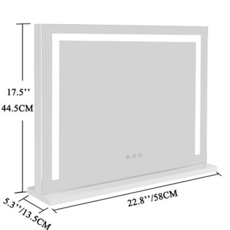 Lighted Bathroom / Vanity Mirror Size: 18.11" x 22.8"