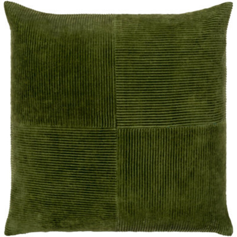 Volker Quarters Pillow Cover Throw Color: Olive, Size: 18" x 18"