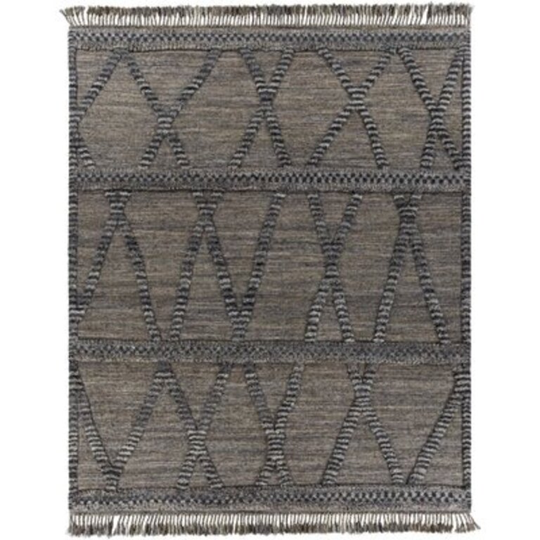 Jenecia Hand-Knotted Wool Gray/Brown Area Rug Rug Size: Rectangle 5' x 7'6"