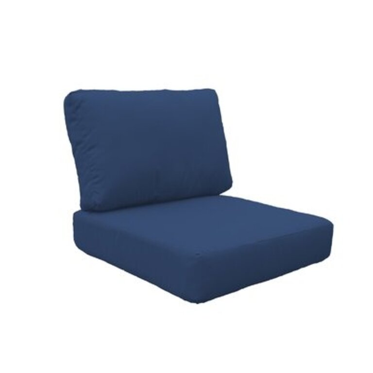 Indoor/Outdoor Lounge Chair Fabric: Navy Performance, Size: 13.5" H x 26.5" W x 26.5" D