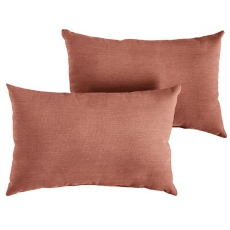 Easton Sunbrella® Indoor / Outdoor Lumbar Pillow Size: 12" x 18", Color: Coral