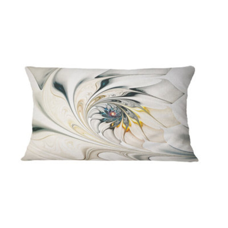 Stained Glass Floral - Modern Lumbar Pillow