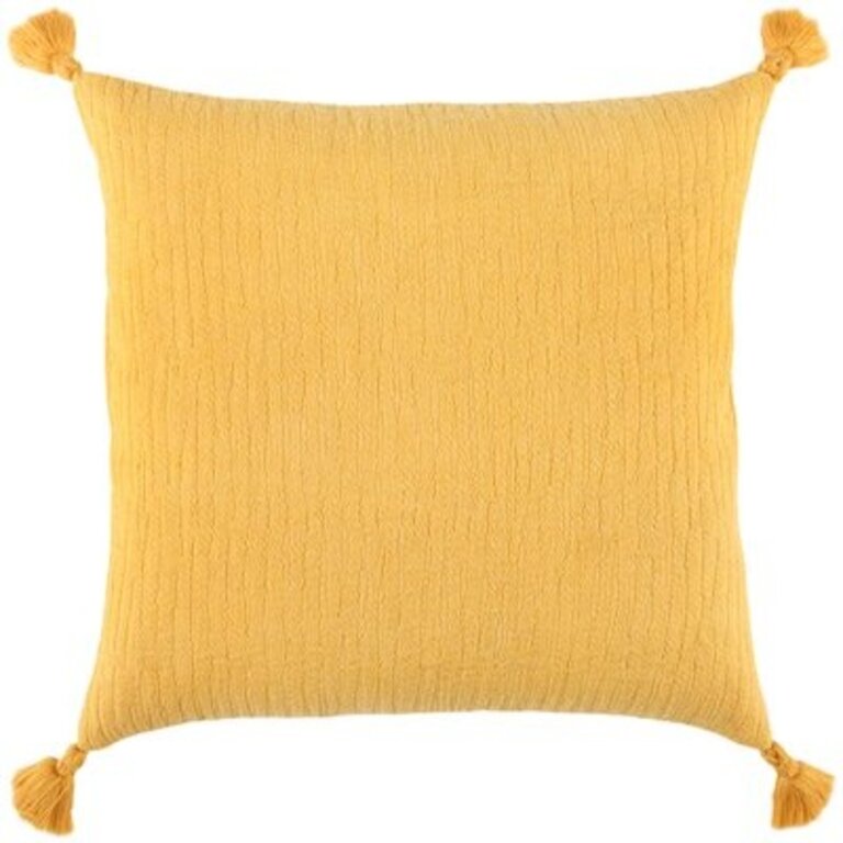 Haslett Poly Filled Throw Pillow Color: Gold