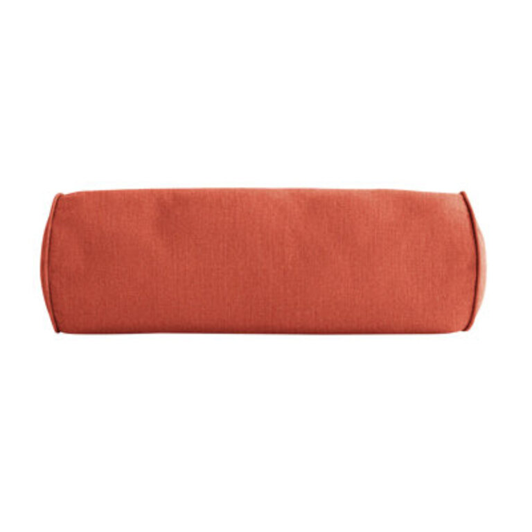 Sunbrella Canvas Bolster Pillow Color: Canvas Persimmon, Size: 6" x 16"