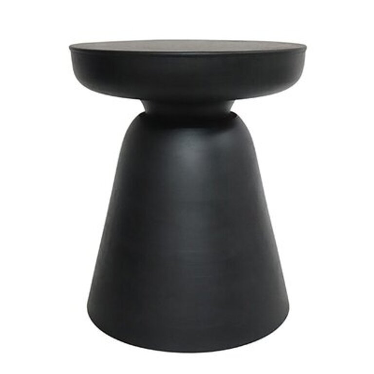 Vanola 19"H Wooden Side Table Color: Black