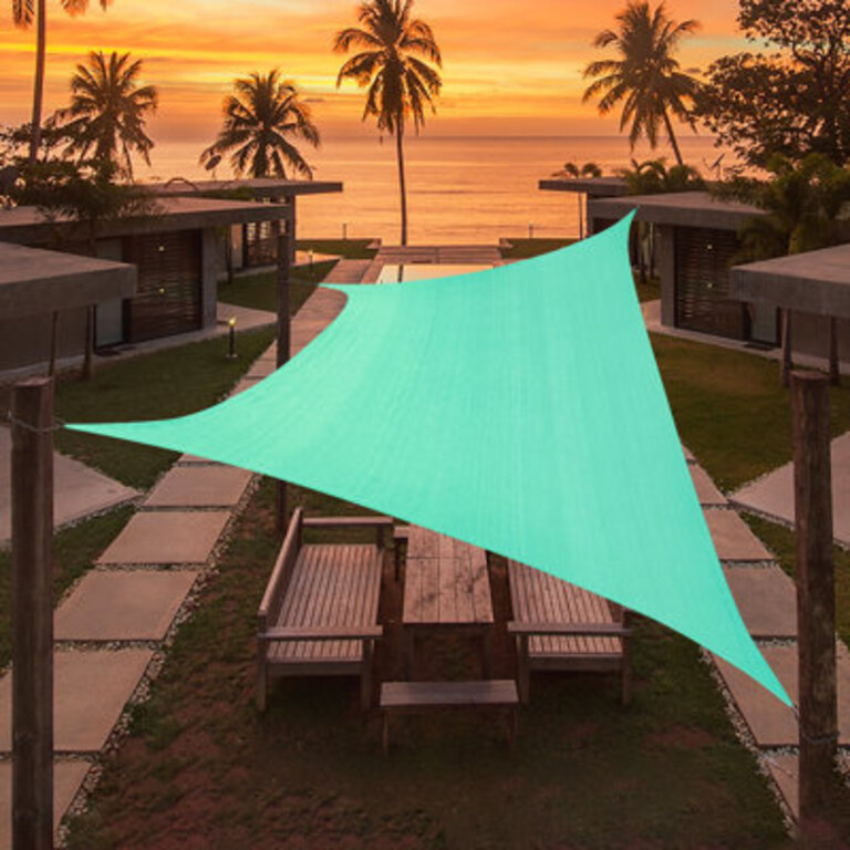 Artpuch Customized Rectangle Commercial Sun Shade Sail Color: Turquoise