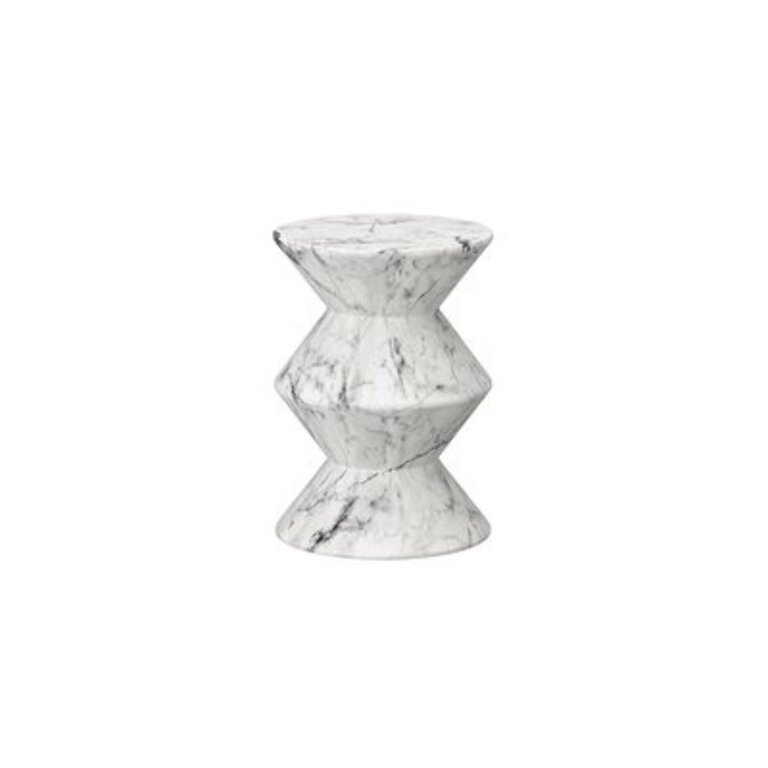 Chad ConDrum End Table Color: White Marble