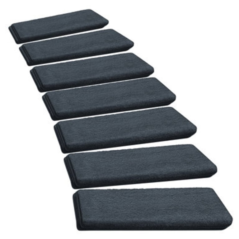 Scarlettrose Plush Bullnosed Non-Slip Indoor Stair Tread (Set of 14) Color: Dark Gray