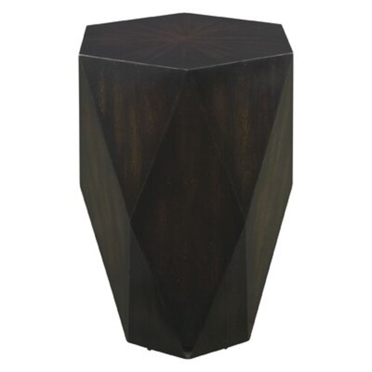 Della Block End Table Color: Worn Black