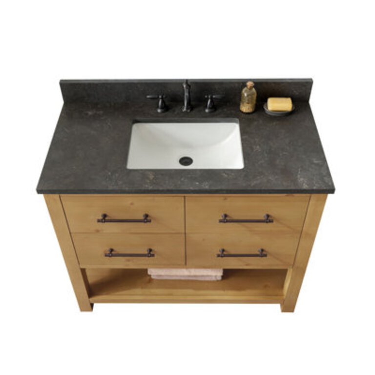 Keri 42" Single Bathroom Vanity Set Base Finish: Natural