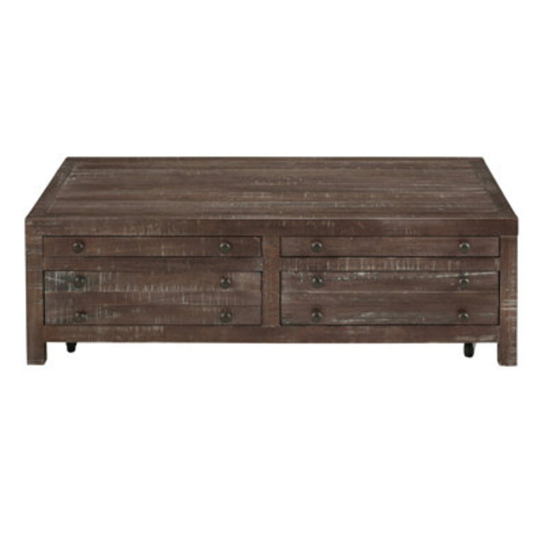 Brunon Solid Wood Castered Coffee Table