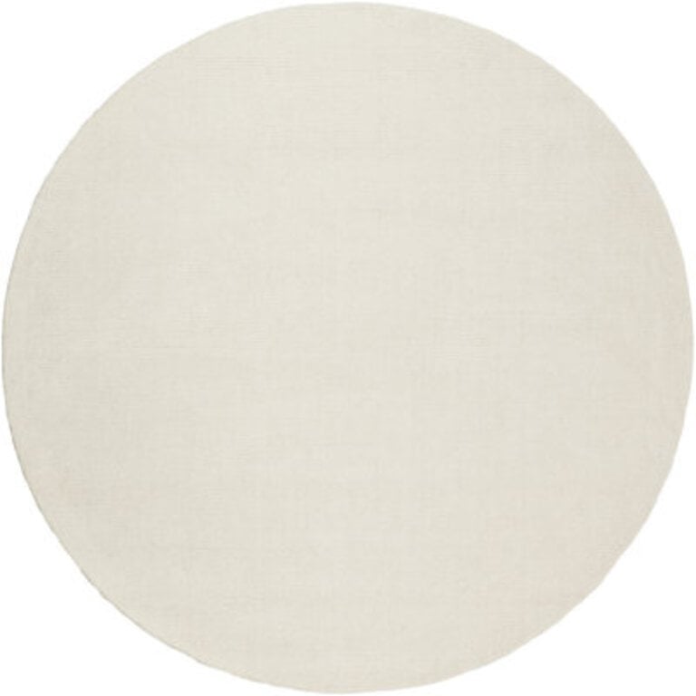 Gracia Handmade Wool Cream Area Rug Rug Size: Round 9'9"