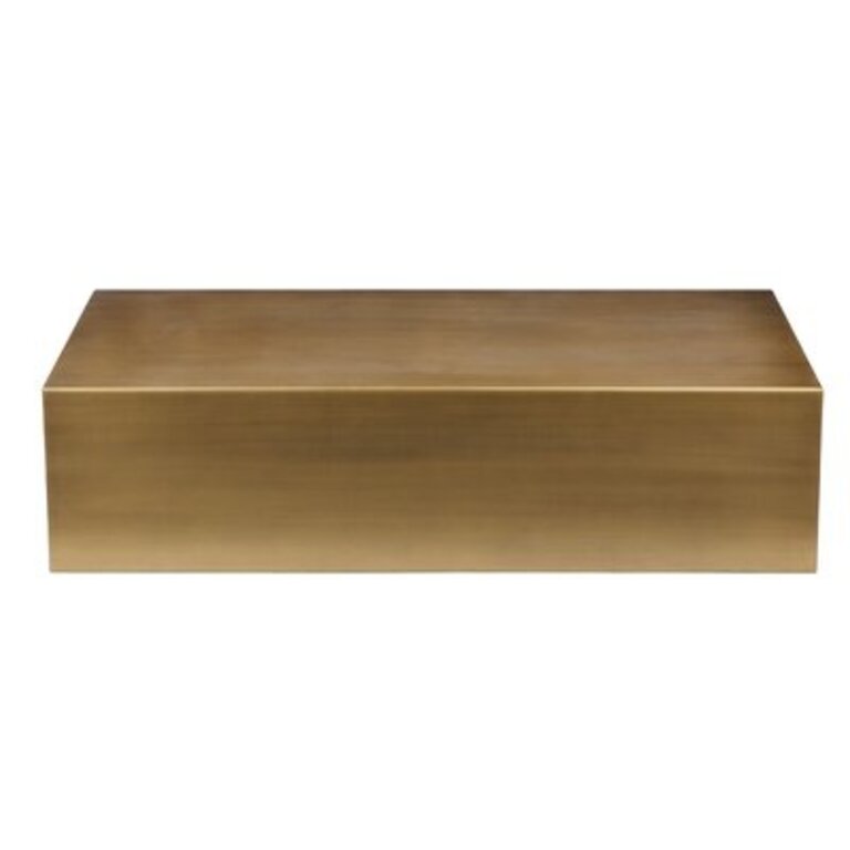 Everson Block Coffee Table Color: Brass