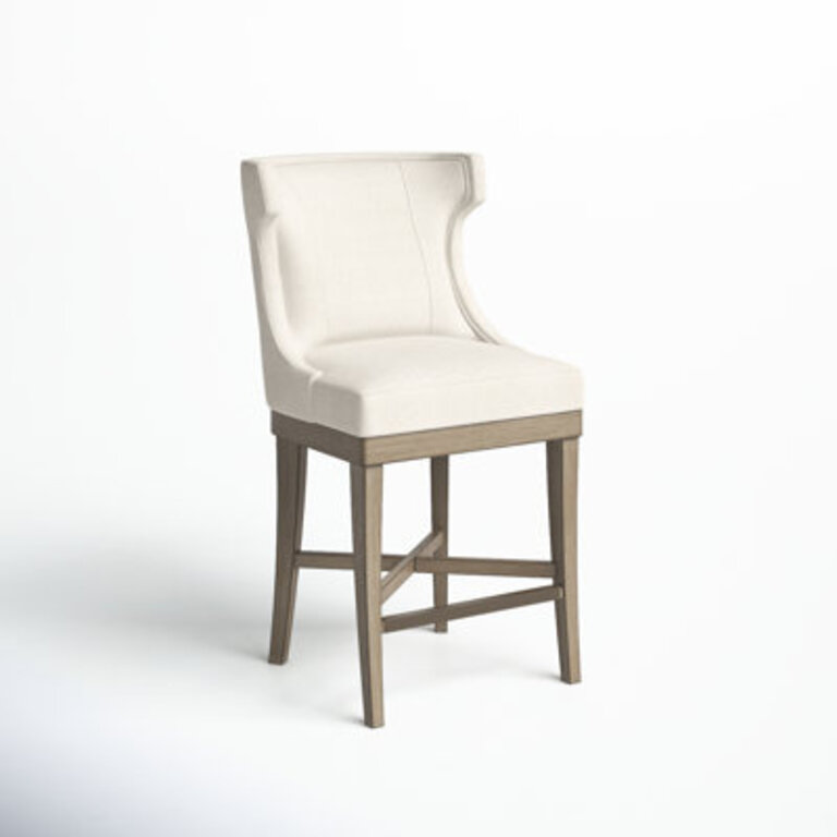 Trentin Swivel Counter Stool Upholstery: Cream