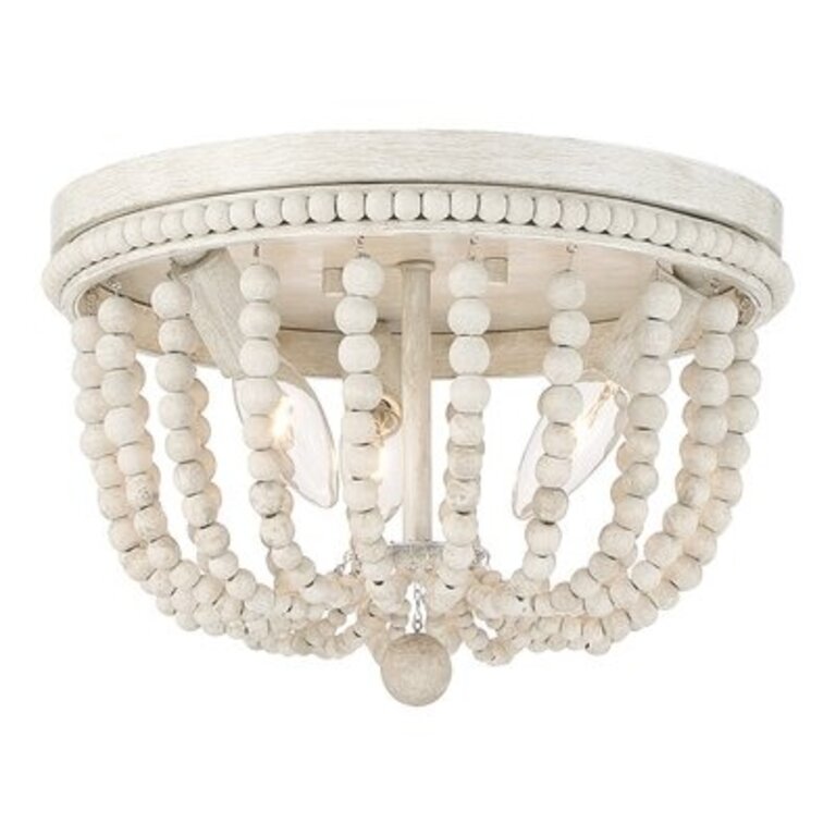 Speier 3-Light Steel Dimmable Flush Mount Fixture Finish: Ivory Wash