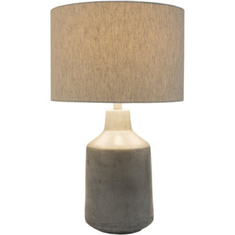 Lockwood 25" Table Lamp Base Color: Medium Gray, Shade Color: Taupe