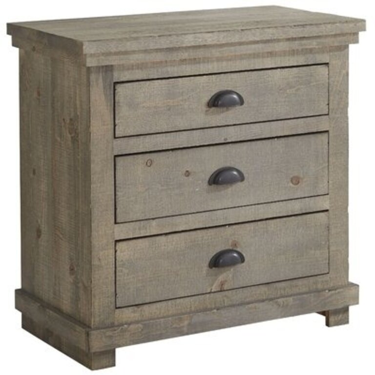 Wolferstorn 3-Drawer Nightstand Color: Weathered Gray