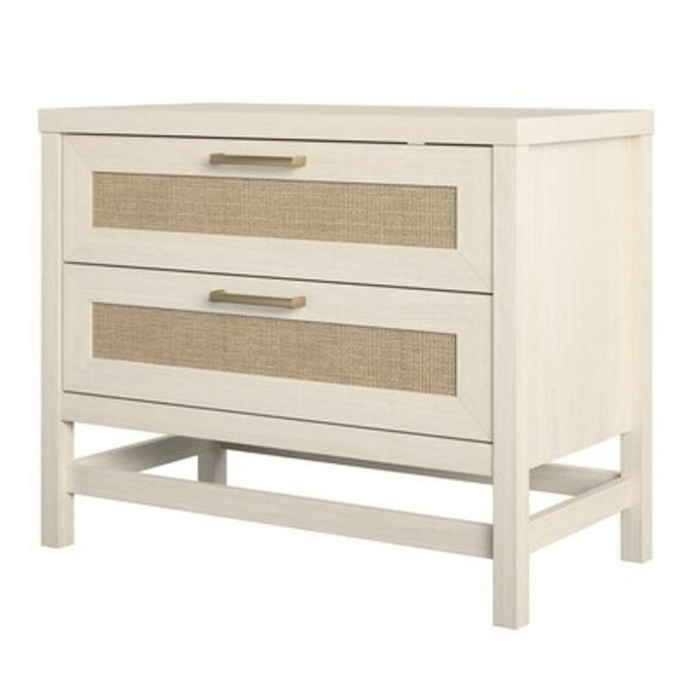 Quonset 2-Drawer Nightstand Color: Ivory Oak/Brown