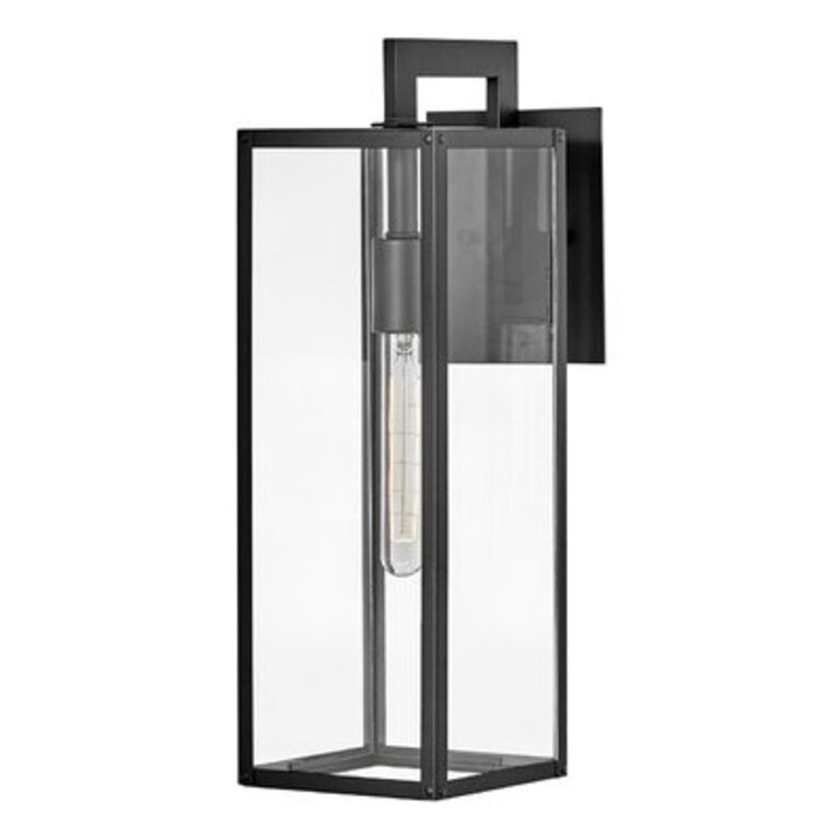 Max Black 1 - Bulb Outdoor Wall Lantern Size: 18.5" H x 6" W x 9" D