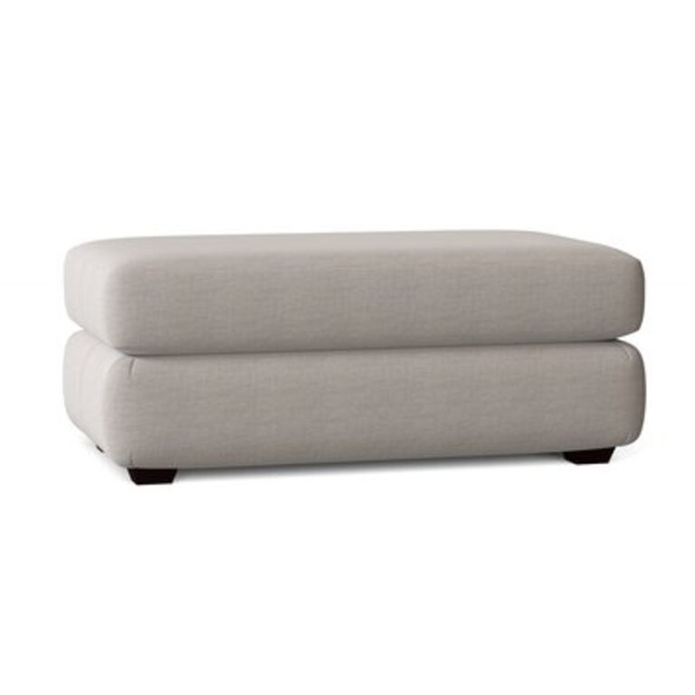 Emilio 49" Rectangle Standard Ottoman Fabric: Cast Silver Sunbrella® Plainweave