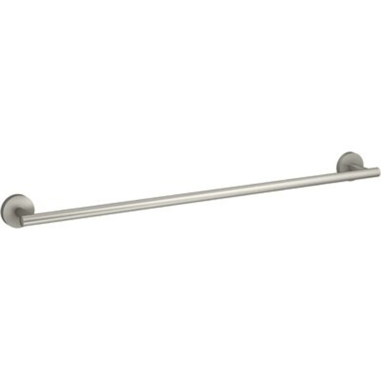 Wall Mounted Towel Bar Finish: Brushed Nickel, Size: 2" H x 18" L x 2.75" D