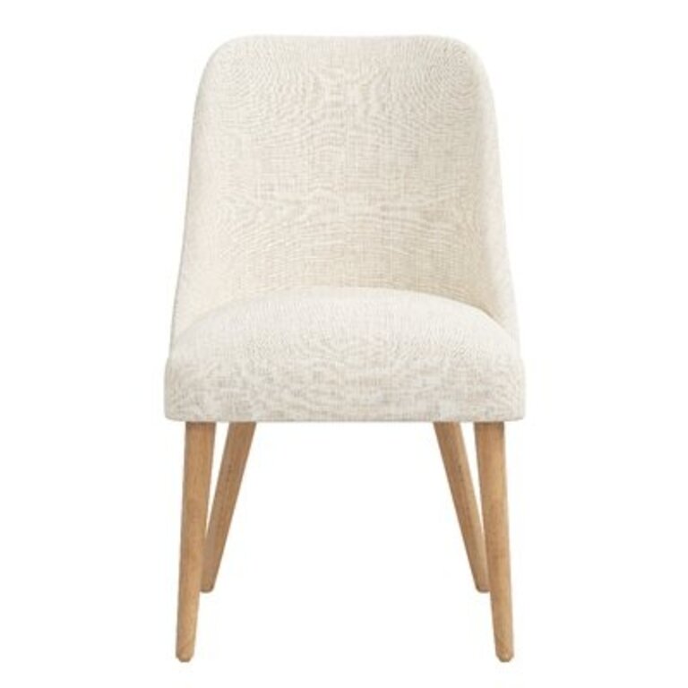 Gallie Solid Wood Chair Upholstery Color: Classic Talc Linen, Leg Color: Natural