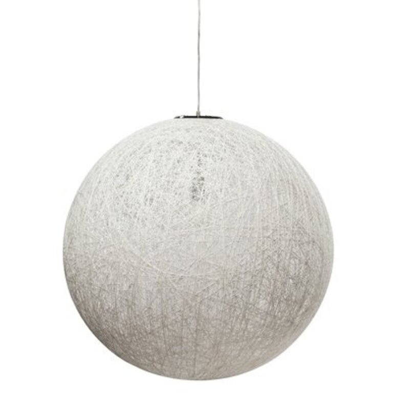 String 30 1 - Light Single Globe Pendant Shade Color: White, Size: 20" H x 20" W x 20" D