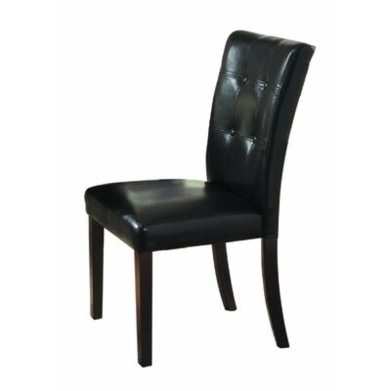 Cozart Tufted Upholstered Side Chair in Espresso